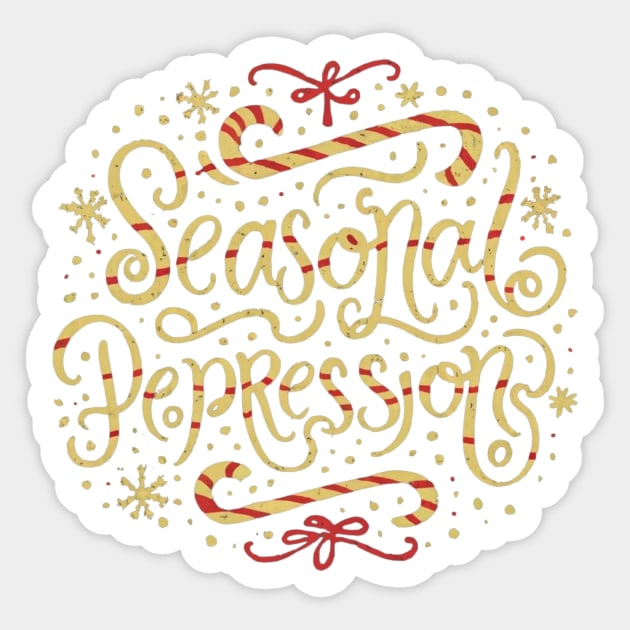 Seasonal Depression distressed vintage aesthetic Sticker by dystopic